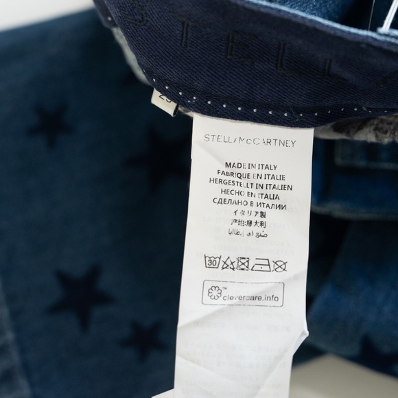 Stella McCartney. Blue Star Print Denim Flared Jeans. - Picture 10 of 11